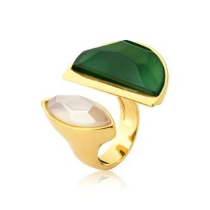ANEL ESCUDO, ÁGATA BRANCA E ÁGATA VERDE